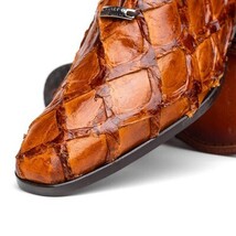Olivieri Leather Dress Shoes Oxford Lace Up Cognac image 3