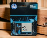 HP 65 Tri-Color Ink Cartridge Expires 2/2023 Genuine OEM Ink Sealed - $12.38