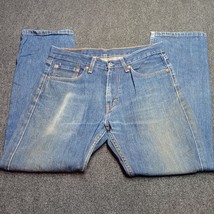 Levi Jeans Men 32x30 Blue 505 Regular Straight Leg Casual Work Denim Pants - £10.91 GBP
