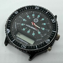 Aeroshell Analog Digital Quartz Watch Men Black Rotating Bezel ~For Part... - $28.49