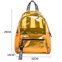 TINYAT Fashion Women&#39;s Backpack New Trend Female Clear Backpack Solid Color PVC  - £32.53 GBP