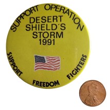 Vintage 1991 Operation Desert Storm 2 1/4” Pinback Pin Button - $8.59