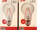Utilitech RED LED 25 Watt Equivalent 2W A19 Light Bulbs Medium Base Lot ... - $9.00