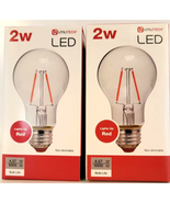Utilitech RED LED 25 Watt Equivalent 2W A19 Light Bulbs Medium Base Lot ... - £7.11 GBP
