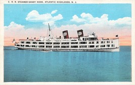 Steamer Sandy Hook New Jersey C R R Central&#39;s Atlantic Highlands Postcard M49 - £7.21 GBP