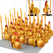 21pcs Medieval Spartan Army The Spartan Hoplites Greek Soldiers Minifigure Toys - £27.17 GBP