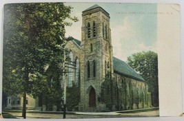 NY Lockport Grace Episcopal Church 1929 to Branchport New York Postcard M6 - £7.89 GBP