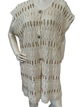 Ivory And Beige Crochet Dress Swimsuit Cover - $40.00