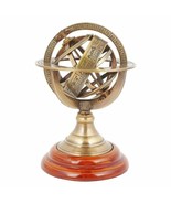 Brass Armillary Sphere Astrolabe On Wooden Base Maritime Nautical &amp; Coll... - €22,59 EUR