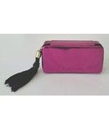 MARC JACOBS Pink Glitter  Clutch/ MakeUp Bag/Cosmetics Case Zippered Tassel - $41.09 CAD