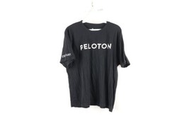 Peloton Womens Medium Spell Out 100 Century Ride Short Sleeve T-Shirt Black - $24.70