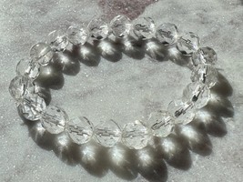 Handcrafted Faceted Clear Quartz Bracelet - $19.76