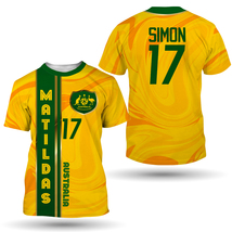  Australia Matildas Simon #17 Women&#39;s National Football Team T-Shirt   - £26.06 GBP+