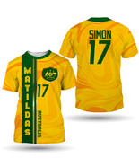  Australia Matildas Simon #17 Women&#39;s National Football Team T-Shirt   - $45.12 CAD+