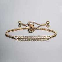 4CT Round Cut Simulated Diamond Charming Bolo Bracelet 14K Yellow Gold Plated - £88.79 GBP
