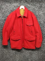 Vintage Red Wool Flannel Lined Hunting Jacket Adult Large - $93.12