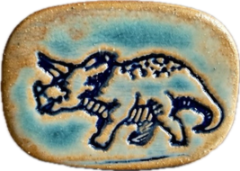 Dinosaur Triceratops Large Oval Refrigerator Magnet - $12.00