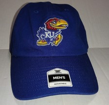 Kansas University KU Jayhawks Adjustable Blue Baseball Hat Cap New - £12.18 GBP