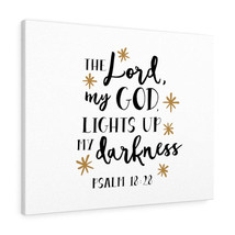  Psalm 18:28 My God Lights Up Bible Verse Canvas Christian Wall  - $75.99+