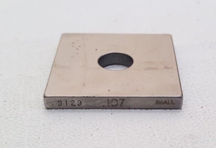 DoAll Gage Block .107&quot; Square Steel ASME #9129 - $12.99