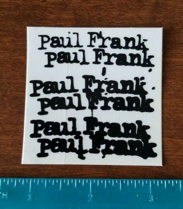 Authentic Paul Frank STICKER 2 1/4&quot; x 2 1/4&quot; Clear with Black Awesome!! - $1.97