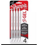 Sharpie S-Gel Retractable Gel Pen Medium Point Black Ink 4/Pack (2126207) - $12.04