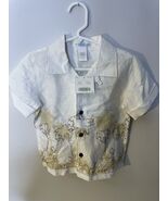 JANIE AND JACK Palm Tree Linen Shirt Size 2T - $21.24