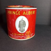Prince Albert Can Vintage Crimp Cut Tin w/ Can Opener Attached - 14 Ounce ROUND - $13.00