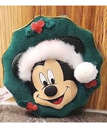 Disney Mickey Mouse Christmas Ornament Vintage 1990&#39;s Fabric  3D Cotton 4&quot; - $324.03 MXN