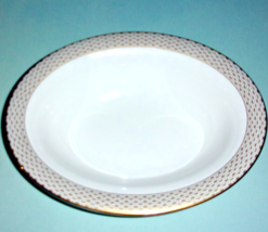 Waterford Lismore Diamond Oval Open Vegetable Dish Bowl Gold Trim 9.5&quot; New - $124.90