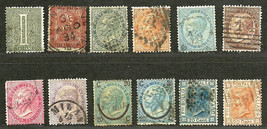 ITALY 1863-77 Very Old Good Used Hinged Stamps Scott # 24/36 Retail 77.35 $ - £41.17 GBP