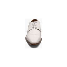 25630-100 Stacy Adams Tedesco Cap Toe Oxford Lizard Leather Dress Shoes White image 7