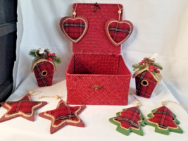 Christmas / Holiday Orniments: Woven Red Storage Box: Gift Box : FREE SHIPPING - £58.81 GBP