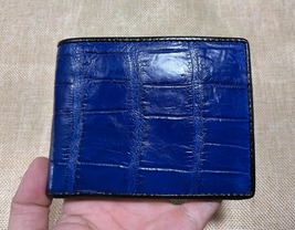 Genuine Blue Belly Alligator Crocodile Skin Bifold Leather Men Wallets 030 - $45.99