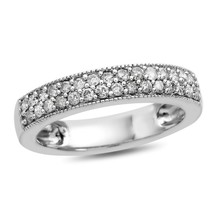 Diamond Ring 1/2 cttw, Sterling Silver Size 7 NEW - £66.86 GBP