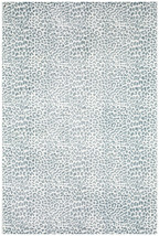 5&#39; X 8&#39; Grey Leopard Print Shag Handmade Non Skid Area Rug - $380.11