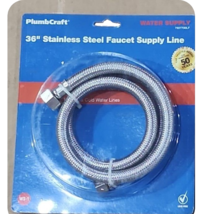 Faucet Supply Line 3/8&quot; X 1/2&quot; X 36&quot; Low-Lead Flexi, PlumbCraft 7307700L... - $12.86