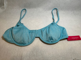 Juniors&#39; Metallic Textured Underwire Bikini Top - Xhilaration™ Blue - Size XL - $4.95