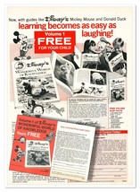 Disney&#39;s Knowledge Book Series Grolier Vintage 1972 Full-Page Magazine Ad + Card - £7.57 GBP