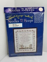 Vintage Needles &#39;N Hoops Printed Cross-stitch Kit No 275 23rd PSALM New/Sealed - £10.46 GBP