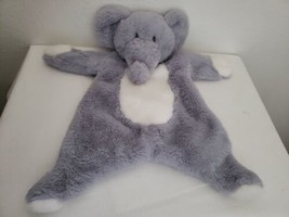 K Luxe Baby KellyToy Elephant Flatties Plush Grey Crinkle Rattle Security Toy - £16.20 GBP