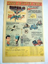 1976 Ad Superhero Superman and Batman Calendar, Stuntcycles, Superfriends Car - £6.26 GBP