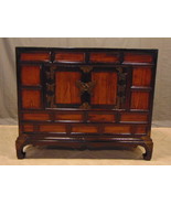 VINTAGE ANTIQUE CHINESE ASIAN DANSU CHEST W/ BRASS BUTTERFLY HINGES - €1.031,96 EUR