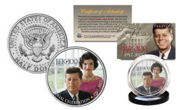 President KENNEDY JFK 100 Birthday 2017 Official JFK Half Dollar Coin w/Jackie O - $8.56