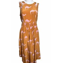 Charlotte by Charlotte Taylor Dress Size 6 Small Orange Whimsical 100% Silk - AC - £20.39 GBP