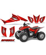HONDA TRX 90 GRAPHICS KIT CREATORX DECALS SPEEDX BLACK-RED - $145.45