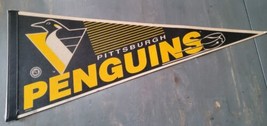 Vintage Pittsburgh Penguins NHL Wincraft Felt Full Size Pennant Flag Hockey - $27.82