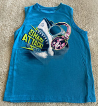 Arizona Jeans Company Boys Blue Shark Attack Pink Headphones Tank Top Sm... - $6.37