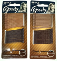 Lot of 2 Goody Colour Collection Women Bobby Pins Brunette Bobbies 48 Ct  #02190 - £9.42 GBP