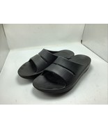 Oofos OOahh Mens Sz 8 Womens Sz 10 Sport Flex Slide Recovery Sandals Black - $25.28 CAD